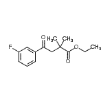 structure of CAS# 898753-65-6, Ethyl 4-(3-fluorophenyl)-2,2-dimethyl-4-oxobutanoate;ethyl 2,2-dimethyl-4-(3-fluorophenyl)-4-oxobutyrate