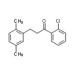 structure of CAS# 898753-75-8, 1-(2-Chlorophenyl)-3-(2,5-dimethylphenyl)-1-propanone;2'-chloro-3-(2,5-dimethylphenyl)propiophenone