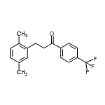 structure of CAS# 898753-86-1, 3-(2,5-Dimethylphenyl)-1-[4-(trifluoromethyl)phenyl]-1-propanone;3-(2,5-dimethylphenyl)-4'-trifluoromethylpropiophenone
