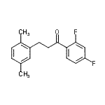 structure of CAS# 898754-06-8, 1-(2,4-Difluorophenyl)-3-(2,5-dimethylphenyl)-1-propanone;2',4'-difluoro-3-(2,5-dimethylphenyl)propiophenone
