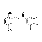 structure of CAS# 898754-12-6, 3-(2,5-Dimethylphenyl)-1-(3,4,5-trifluorophenyl)-1-propanone;3-(2,5-dimethylphenyl)-3',4',5'-trifluoropropiophenone