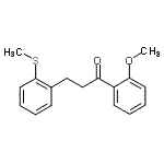 结构式 CAS# 898754-25-1, 1-(2-甲氧基苯基)-3-[2-(甲硫基)苯基]-1-丙酮