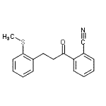 结构式 CAS# 898754-31-9, 2-{3-[2-(甲硫基)苯基]丙酰}苯甲腈