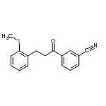 结构式 CAS# 898754-33-1, 3-{3-[2-(甲硫基)苯基]丙酰}苯甲腈