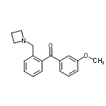 structure of CAS# 898754-38-6, [2-(1-Azetidinylmethyl)phenyl](3-methoxyphenyl)methanone;2-azetidinomethyl-3'-methoxybenzophenone
