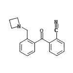 structure of CAS# 898754-44-4, 2-[2-(1-Azetidinylmethyl)benzoyl]benzonitrile;2-azetidinomethyl-2'-cyanobenzophenone