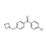 structure of CAS# 898756-49-5, [4-(1-Azetidinylmethyl)phenyl](4-chlorophenyl)methanone;4-azetidinomethyl-4'-chlorobenzophenone