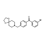 结构式 CAS# 898757-76-1, (3-溴苯基)[4-(1,4-二氧杂-8-氮杂螺[4.5]癸-8-基甲基)苯基]甲酮