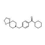 结构式 CAS# 898758-64-0, 环己基[4-(1,4-二氧杂-8-氮杂螺[4.5]癸-8-基甲基)苯基]甲酮