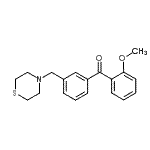 structure of CAS# 898762-78-2, (2-Methoxyphenyl)[3-(4-thiomorpholinylmethyl)phenyl]methanone;2-methoxy-3'-thiomorpholinomethyl benzophenone