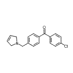 structure of CAS# 898764-05-1, (4-Chlorophenyl)[4-(2,5-dihydro-1H-pyrrol-1-ylmethyl)phenyl]methanone;4-chloro-4'-(3-pyrrolinomethyl) benzophenone