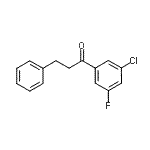 structure of CAS# 898764-60-8, 1-(3-Chloro-5-fluorophenyl)-3-phenyl-1-propanone;3'-chloro-5'-fluoro-3-phenylpropiophenone
