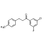 结构式 CAS# 898769-13-6, 1-(3-氯-5-氟苯基)-3-(4-甲基苯基)-1-丙酮