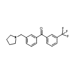 structure of CAS# 898770-64-4, [3-(1-Pyrrolidinylmethyl)phenyl][3-(trifluoromethyl)phenyl]methanone;3'-pyrrolidinomethyl-3-trifluoromethylbenzophenone