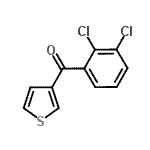 结构式 CAS# 898771-50-1, (2,3-二氯苯基)(3-噻吩基)甲酮