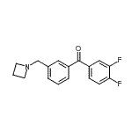 结构式 CAS# 898772-24-2, [3-(1-氮杂环丁基甲基)苯基](3,4-二氟苯基)甲酮