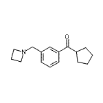 结构式 CAS# 898772-39-9, [3-(1-氮杂环丁基甲基)苯基](环戊基)甲酮