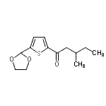 结构式 CAS# 898772-92-4, 1-[5-(1,3-二氧戊环-2-基)-2-噻吩基]-3-甲基-1-戊酮