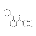 structure of CAS# 898773-77-8, (3,4-Difluorophenyl)[2-(1-piperidinylmethyl)phenyl]methanone;3',4'-difluoro-2-piperidinomethyl benzophenone
