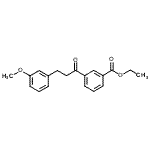 结构式 CAS# 898774-56-6, 乙基3-[3-(3-甲氧基苯基)丙酰]苯甲酸酯
