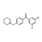 structure of CAS# 898775-47-8, (3-Chloro-5-fluorophenyl)[4-(1-piperidinylmethyl)phenyl]methanone;3-chloro-5-fluoro-4'-piperidinomethyl benzophenone