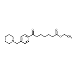 结构式 CAS# 898775-85-4, 乙基7-氧代-7-[4-(1-哌啶基甲基)苯基]庚酸酯