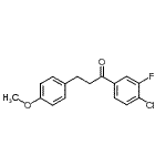 structure of CAS# 898775-94-5, 1-(4-Chloro-3-fluorophenyl)-3-(4-methoxyphenyl)-1-propanone;4'-chloro-3'-fluoro-3-(4-methoxyphenyl)propiophenone