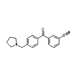 结构式 CAS# 898776-05-1, 3-[4-(1-吡咯烷基甲基)苯甲酰基]苯甲腈