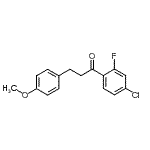 结构式 CAS# 898776-19-7, 1-(4-氯-2-氟苯基)-3-(4-甲氧基苯基)-1-丙酮