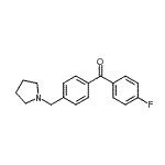 structure of CAS# 898776-38-0, (4-Fluorophenyl)[4-(1-pyrrolidinylmethyl)phenyl]methanone;4-fluoro-4'-pyrrolidinomethyl benzophenone
