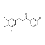 结构式 CAS# 898777-86-1, 1-(3-溴苯基)-3-(3,4,5-三氟苯基)-1-丙酮
