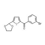 结构式 CAS# 898778-04-6, (3-溴苯基)[5-(1,3-二氧戊环-2-基)-2-噻吩基]甲酮