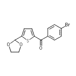 结构式 CAS# 898778-07-9, (4-溴苯基)[5-(1,3-二氧戊环-2-基)-2-噻吩基]甲酮