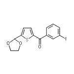 结构式 CAS# 898778-13-7, [5-(1,3-二氧戊环-2-基)-2-噻吩基](3-碘苯基)甲酮