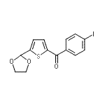 结构式 CAS# 898778-16-0, [5-(1,3-二氧戊环-2-基)-2-噻吩基](4-碘苯基)甲酮