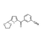 结构式 CAS# 898778-19-3, 3-{[5-(1,3-二氧戊环-2-基)-2-噻吩基]羰基}苯甲腈
