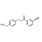 结构式 CAS# 898780-89-7, 3-{3-[4-(甲硫基)苯基]丙酰}苯甲腈