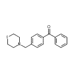 structure of CAS# 898782-19-9, Phenyl[4-(4-thiomorpholinylmethyl)phenyl]methanone;4-(thiomorpholinomethyl)benzophenone