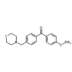 structure of CAS# 898782-37-1, (4-Methoxyphenyl)[4-(4-thiomorpholinylmethyl)phenyl]methanone;4-methoxy-4'-thiomorpholinomethyl benzophenone