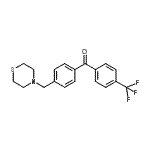 structure of CAS# 898783-00-1, [4-(4-Thiomorpholinylmethyl)phenyl][4-(trifluoromethyl)phenyl]methanone;4-thiomorpholinomethyl-4'-trifluoromethylbenzophenone