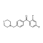 structure of CAS# 898783-20-5, (2,4-Difluorophenyl)[4-(4-thiomorpholinylmethyl)phenyl]methanone;2,4-difluoro-4'-thiomorpholinomethyl benzophenone