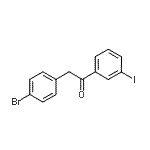 结构式 CAS# 898783-96-5, 2-(4-溴苯基)-1-(3-碘苯基)乙酮