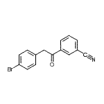 结构式 CAS# 898784-14-0, 3-[(4-溴苯基)乙酰基]苯甲腈