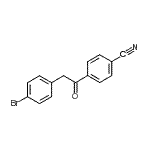 结构式 CAS# 898784-15-1, 4-[(4-溴苯基)乙酰基]苯甲腈