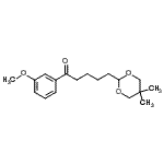 结构式 CAS# 898786-51-1, 5-(5,5-二甲基-1,3-二恶烷-2-基)-1-(3-甲氧基苯基)-1-戊酮