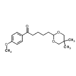 结构式 CAS# 898786-53-3, 5-(5,5-二甲基-1,3-二恶烷-2-基)-1-(4-甲氧基苯基)-1-戊酮