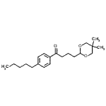 结构式 CAS# 898787-27-4, 4-(5,5-二甲基-1,3-二恶烷-2-基)-1-(4-戊基苯基)-1-丁酮