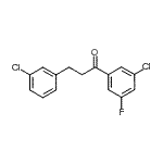 structure of CAS# 898787-33-2, 1-(3-Chloro-5-fluorophenyl)-3-(3-chlorophenyl)-1-propanone;3'-chloro-3-(3-chlorophenyl)-5'-fluoropropiophenone