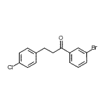 structure of CAS# 898787-85-4, 1-(3-Bromophenyl)-3-(4-chlorophenyl)-1-propanone;3'-bromo-3-(4-chlorophenyl)propiophenone