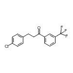 结构式 CAS# 898788-27-7, 3-(4-氯苯基)-1-[3-(三氟甲基)苯基]-1-丙酮